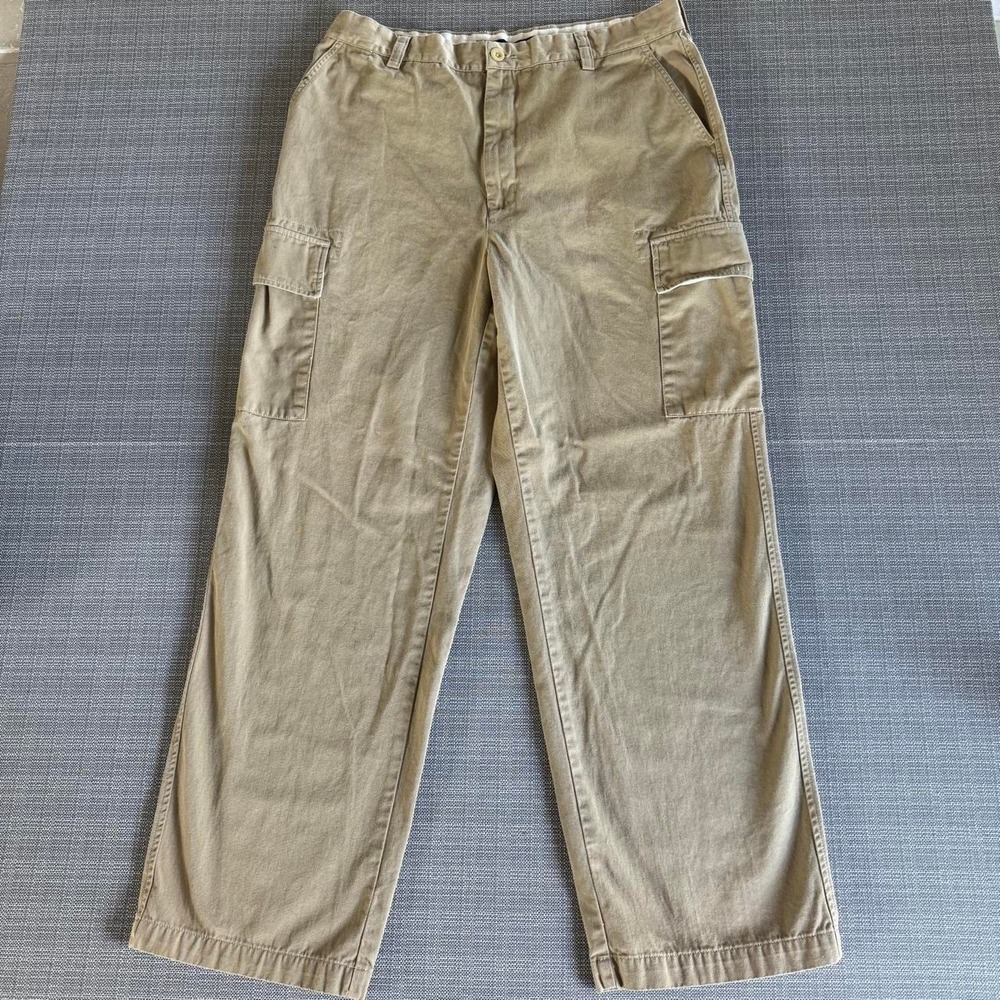 Náutica Explorer Loose Fit Tan Cargo Pants Mens Size  36x32